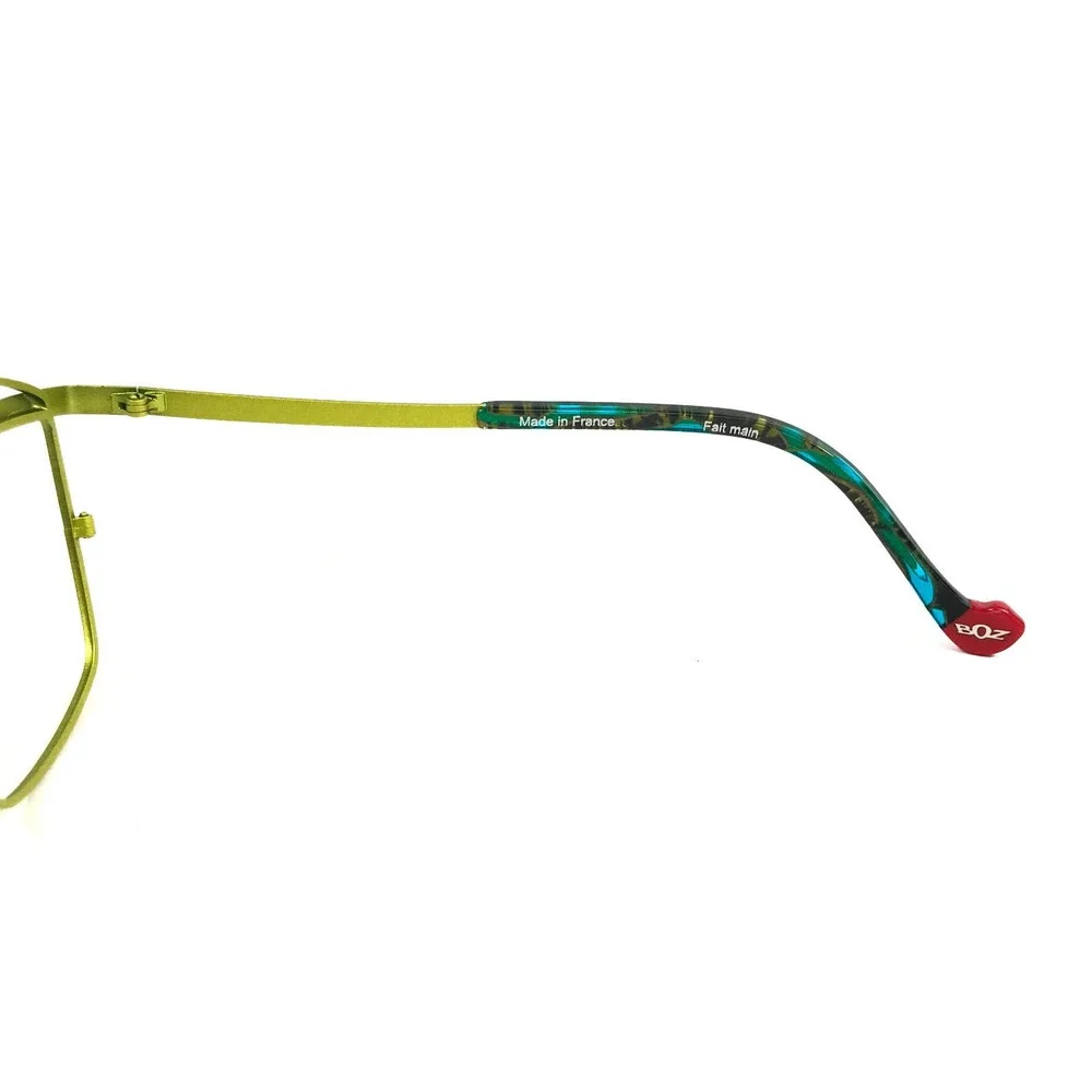 BOZ by J.F. Rey Eyeglasses Frames MADO 4020 Blue Green Wire Cat Eye 53-15-140